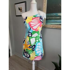 Lilly Pulitzer Minka Chiquita Bonita One Shoulder Sundress. Size 2